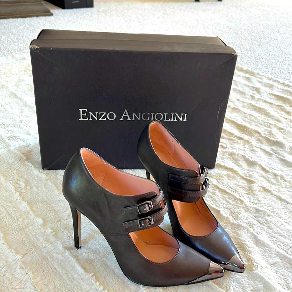 COPY - Enzo Angiolini “EA7FRACTION Bronze LE” Brown 4”Stiletto Heels Size 7.5